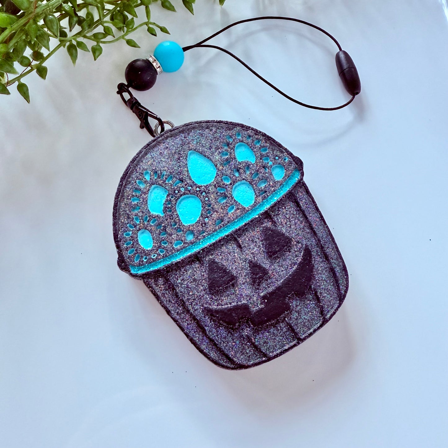 Turquoise Halloween Pail Car Freshie
