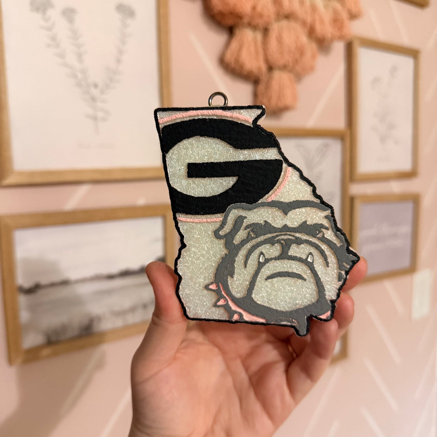 Split state-pink and gray- Car Freshie