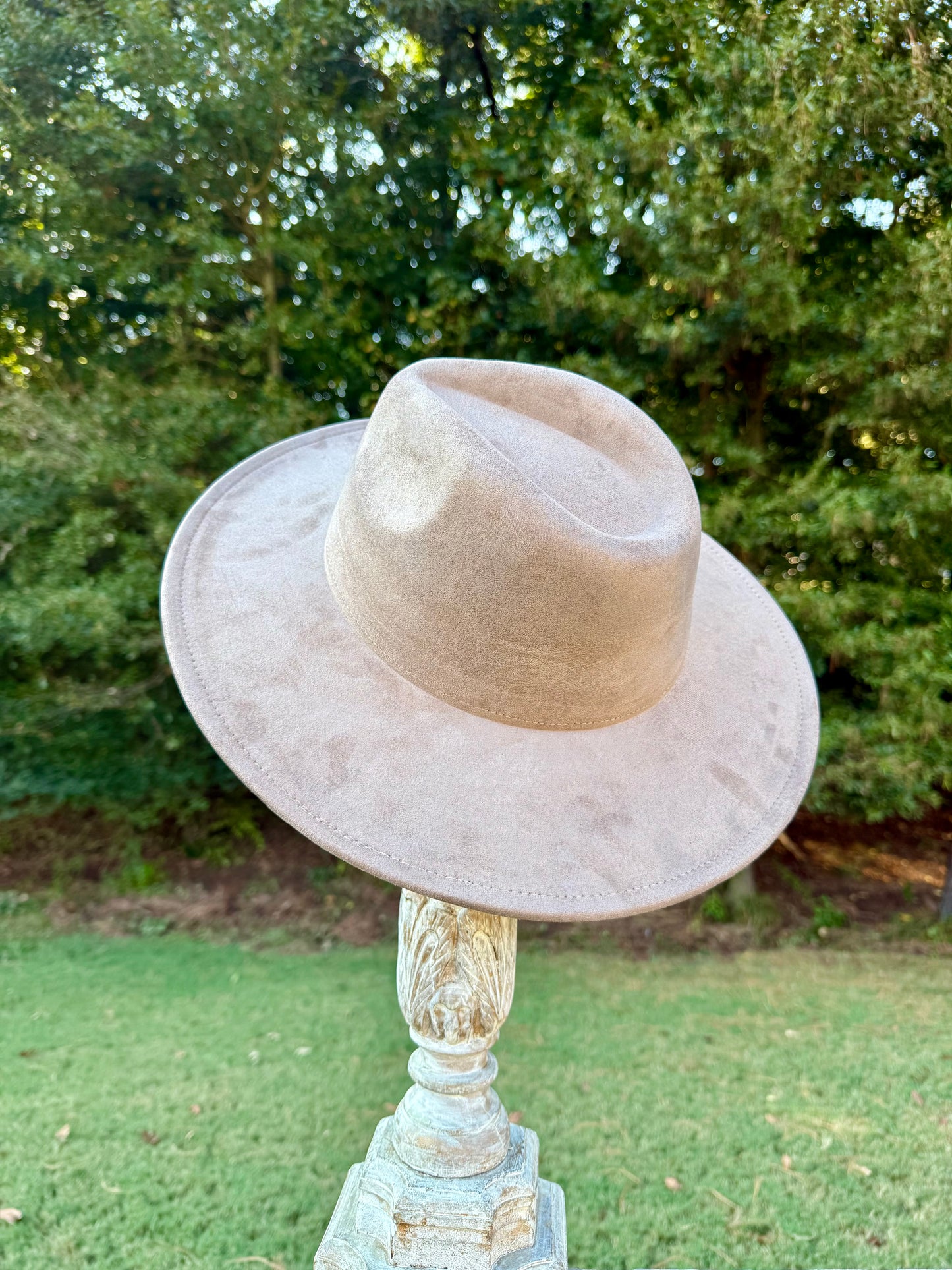 Mocha Wide Brim Polyester Hat