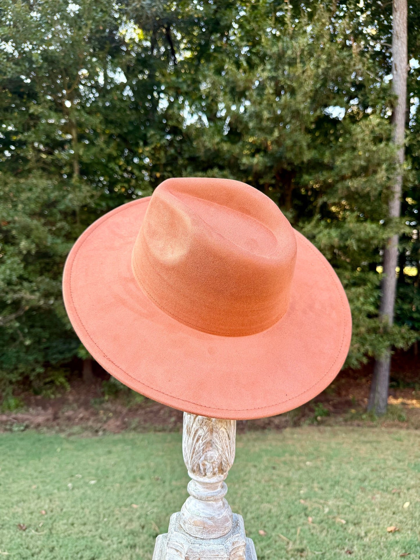 Terra Cotta Wide Brim Polyester Hat