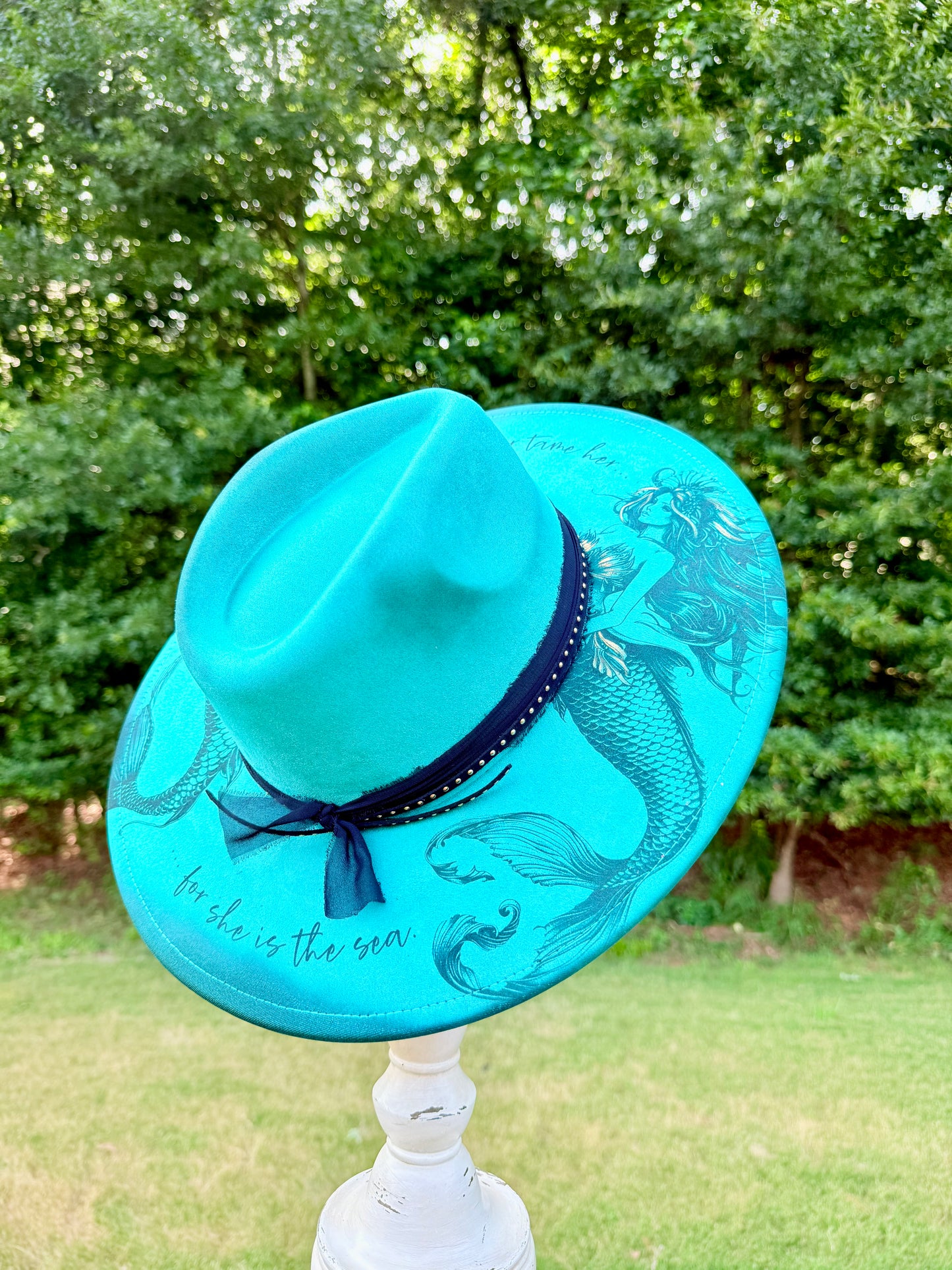 Mermaid Wide Brim- Light Teal