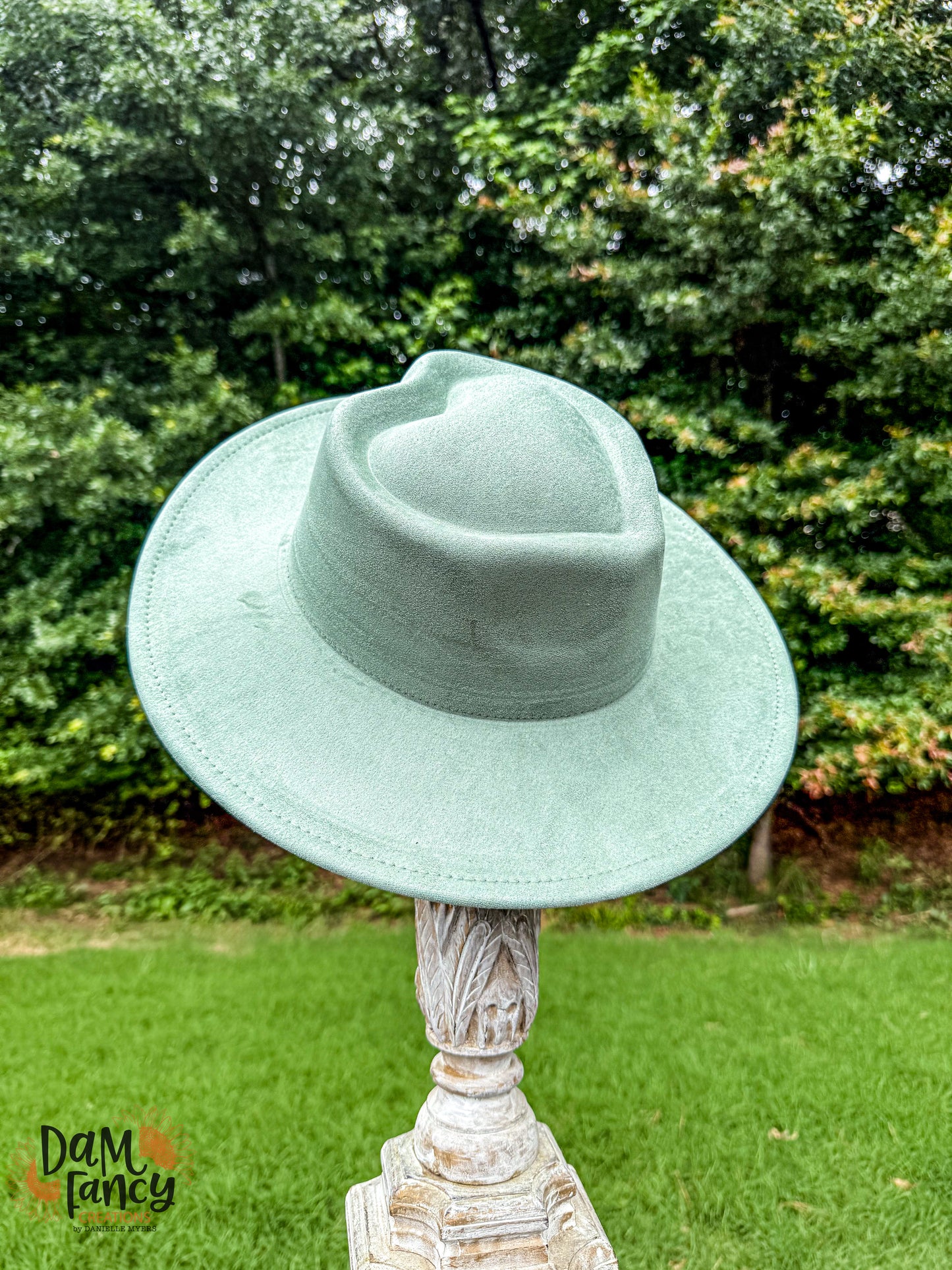 Sage Green Heart Wide Brim
