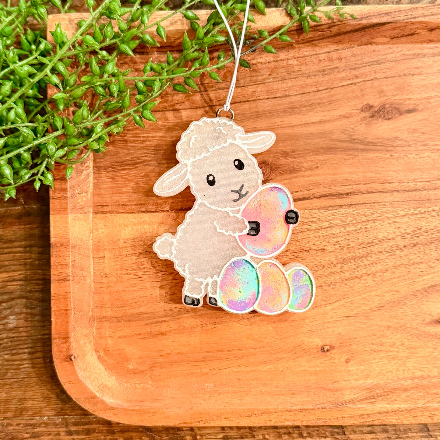 Lamb with Easter Eggs- Car Freshie