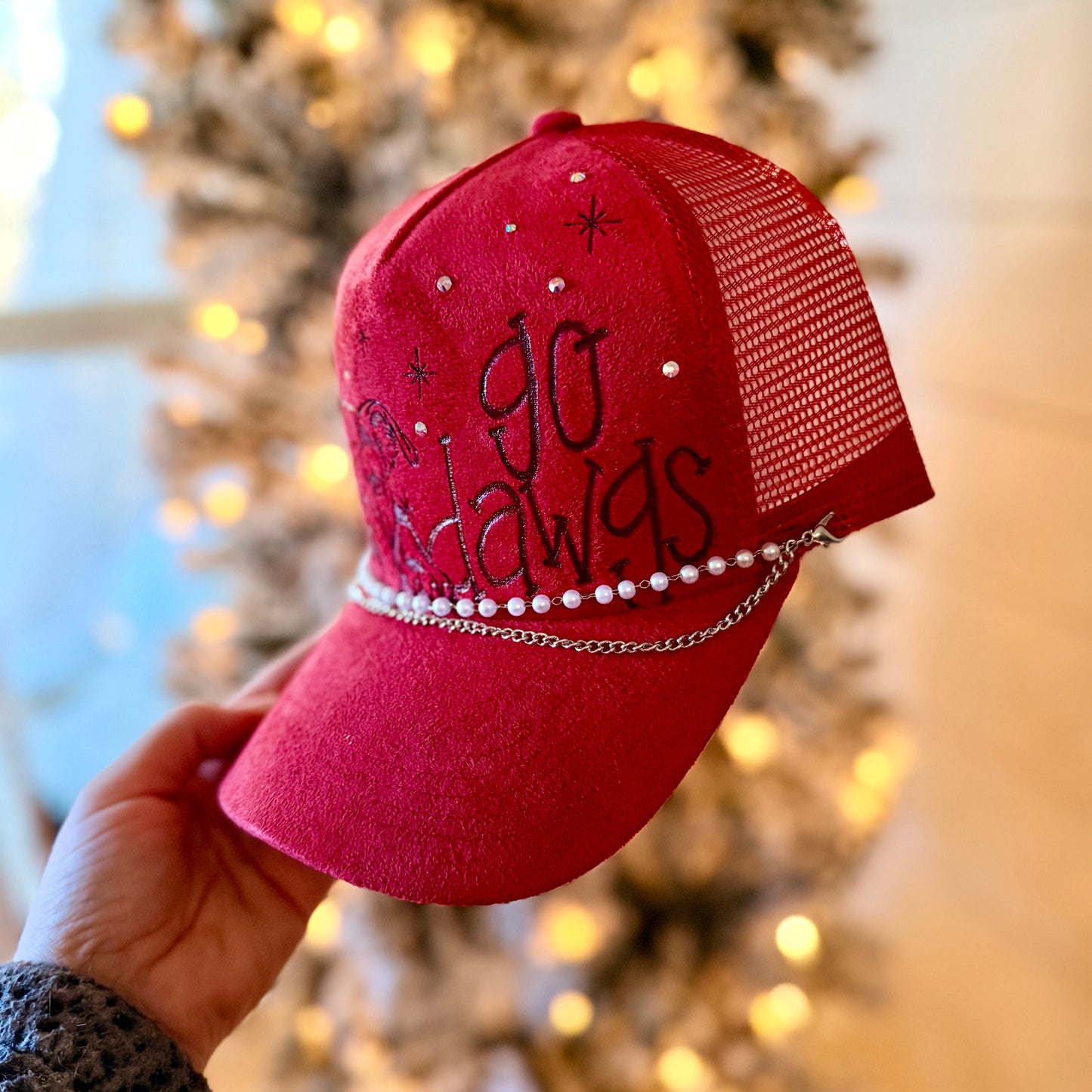Red Go Dawgs trucker hat