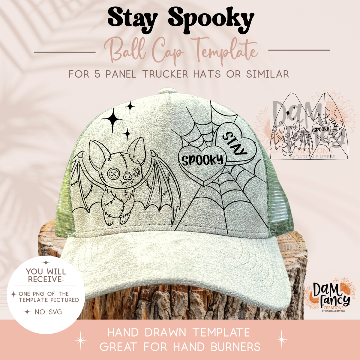 Stay Spooky Trucker Hat Template