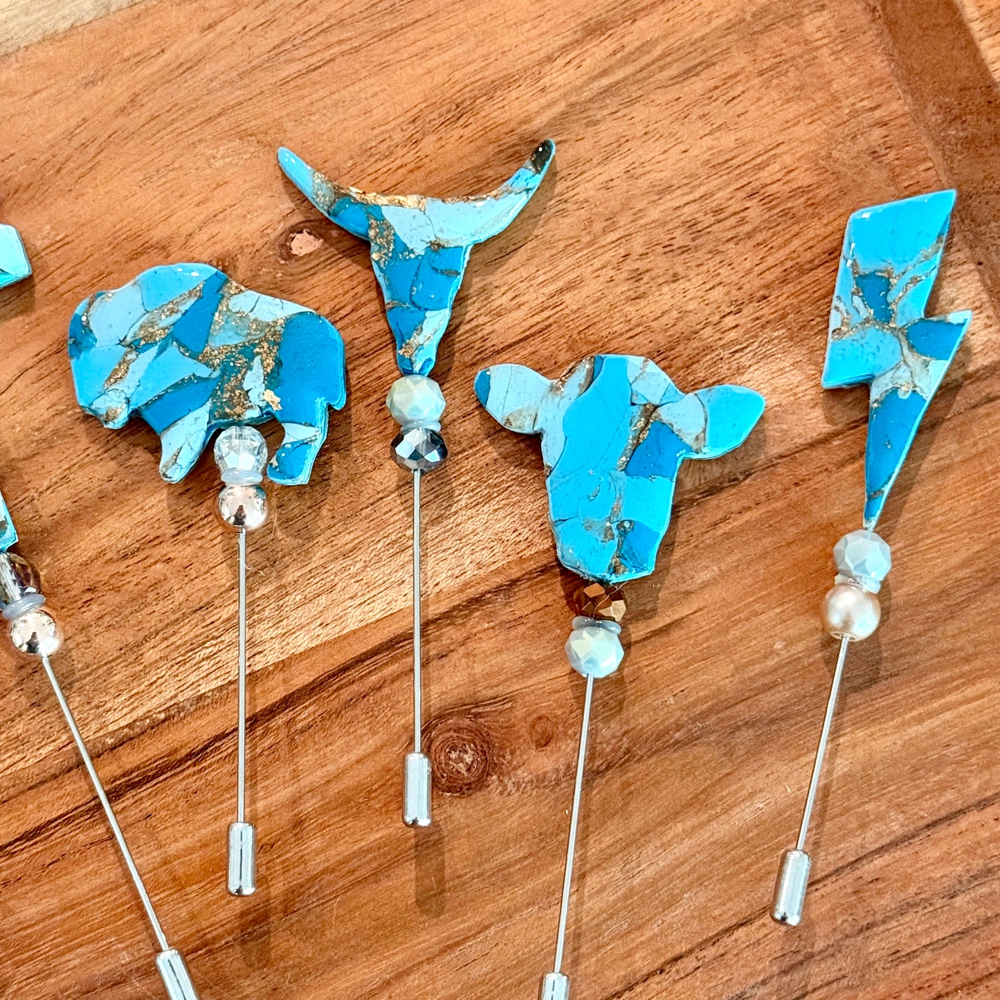 Wholesale Turquoise Style Hat Pins- 10pk