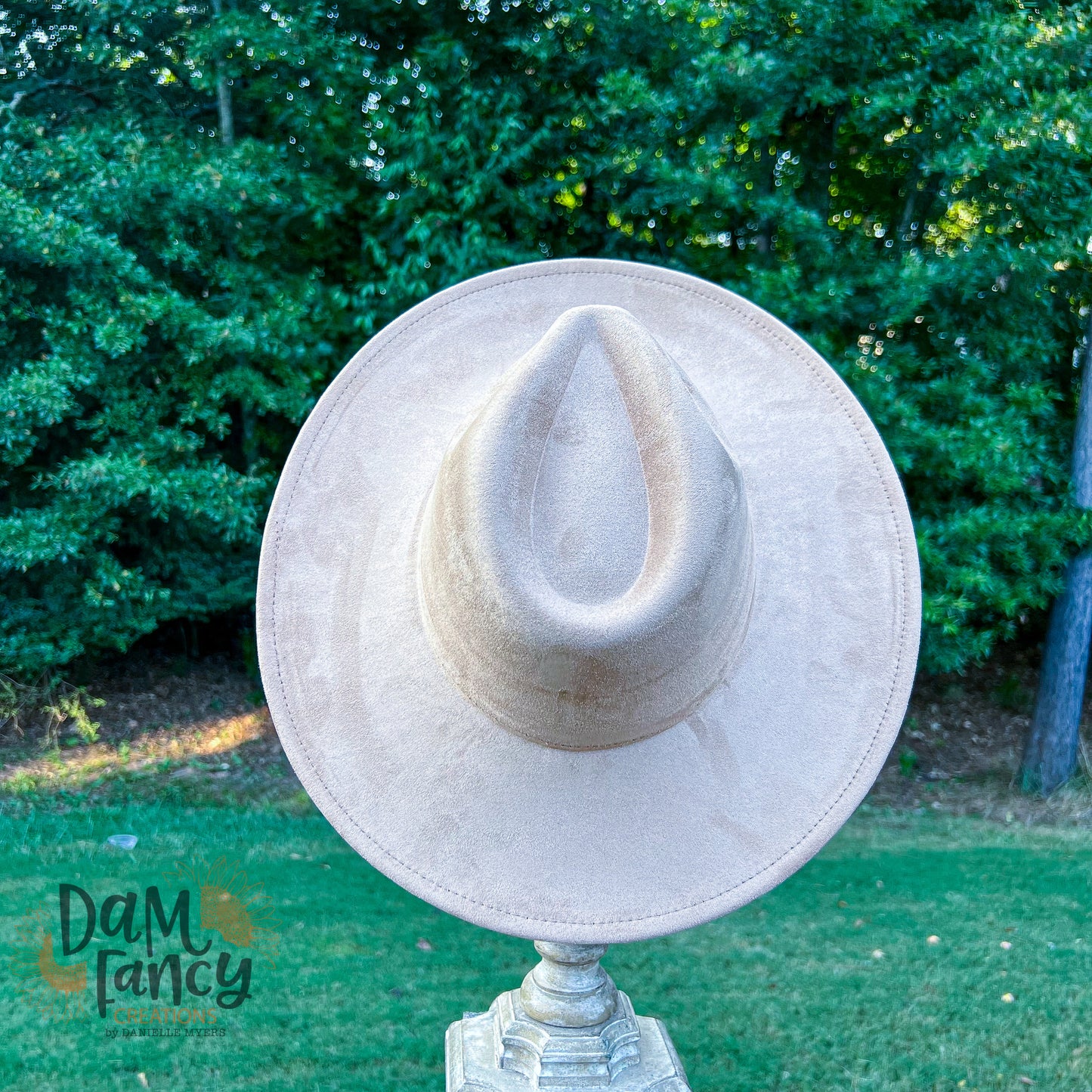 Tan Wide Brim Polyester Hat