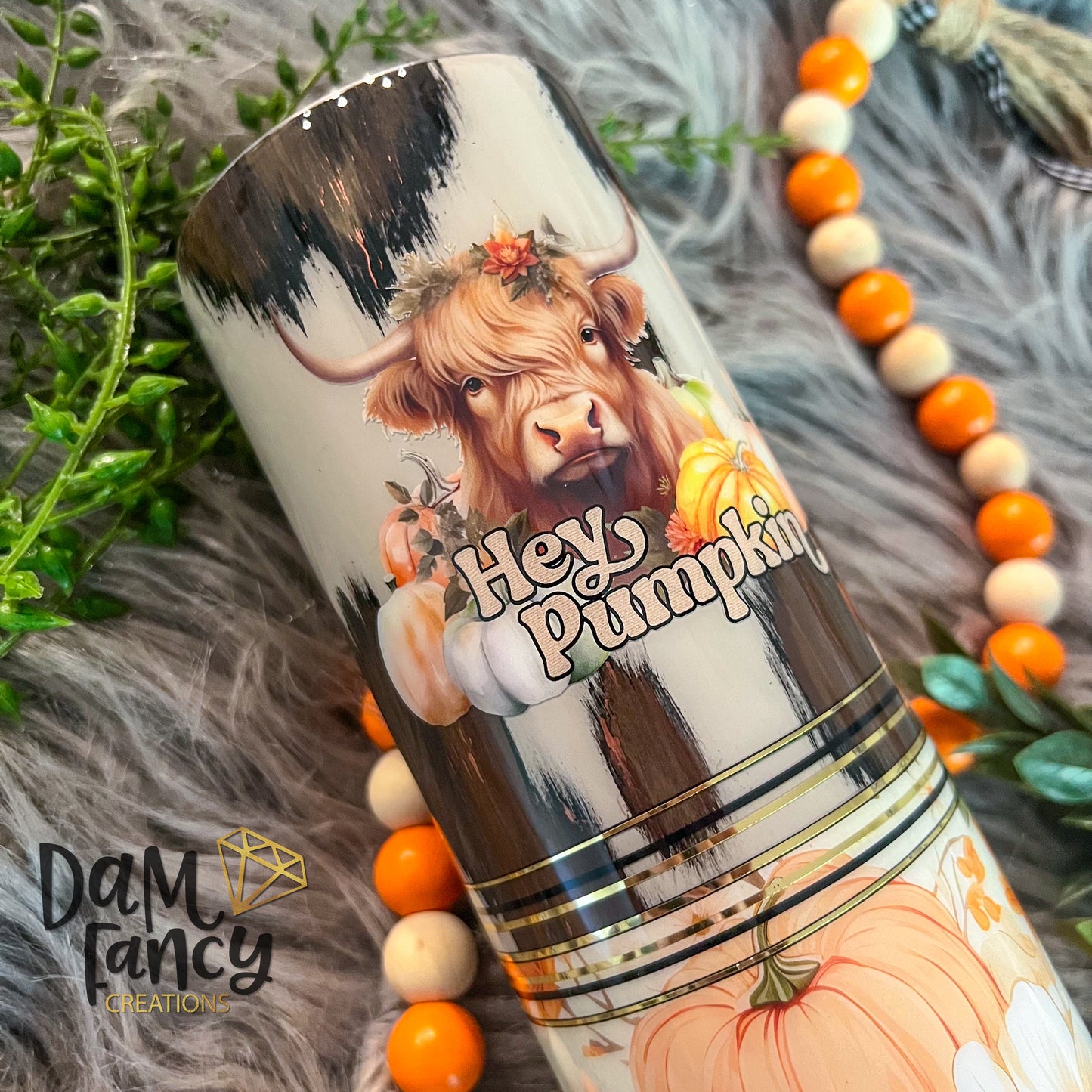 Hey Pumpkin Cow Tumbler (20oz)