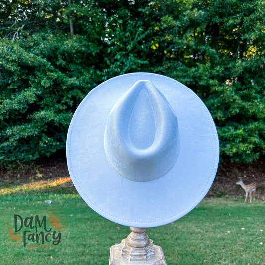 Light Gray  Wide Brim Polyester Hat