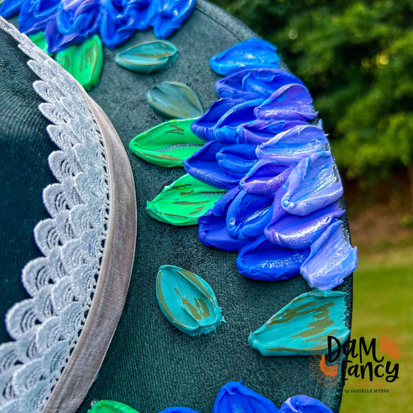 Summer Hydrangeas wide brim hat