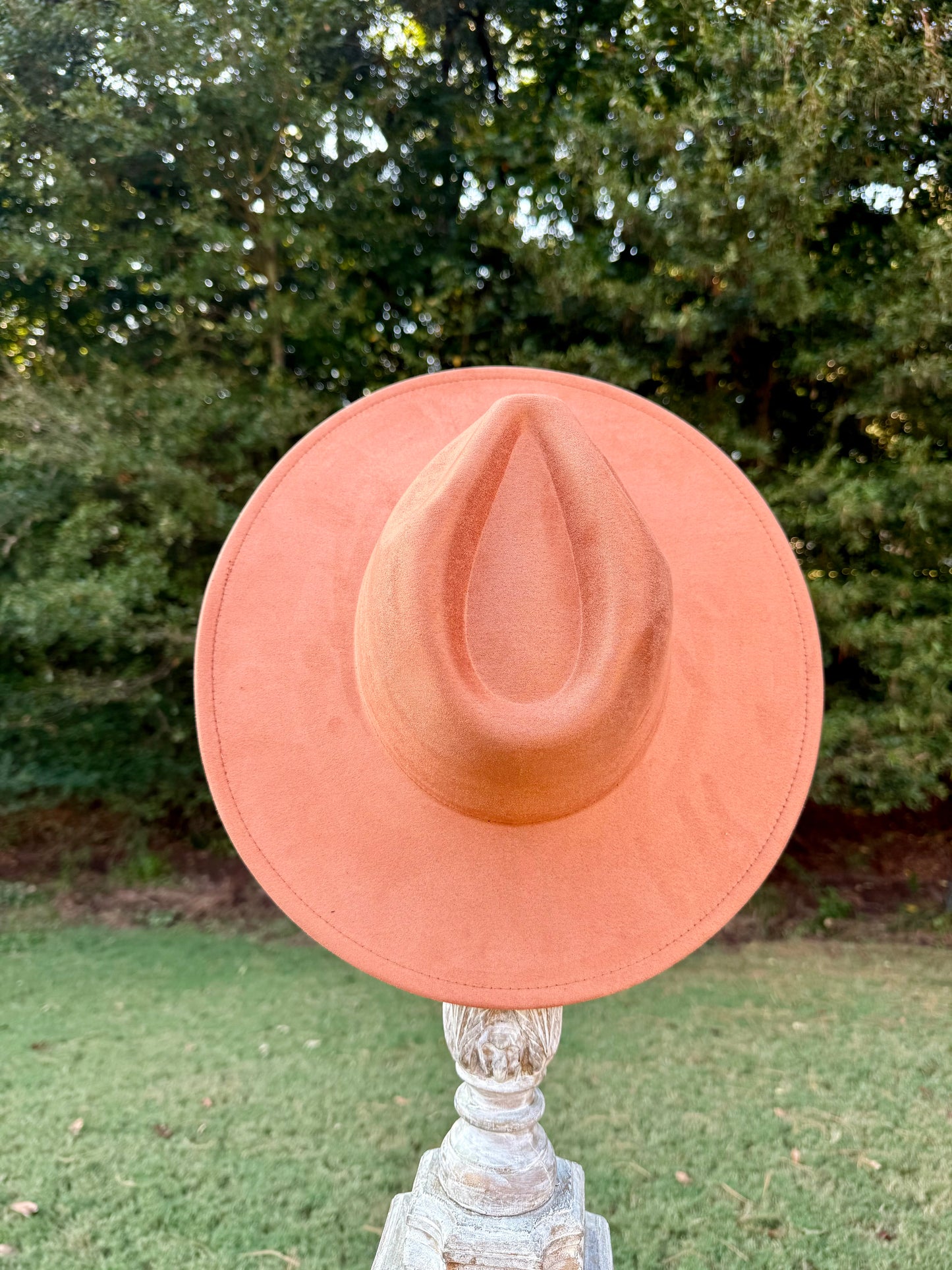 Terra Cotta Wide Brim Polyester Hat