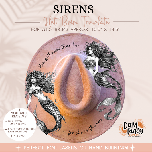Sirens Digital Hat Template