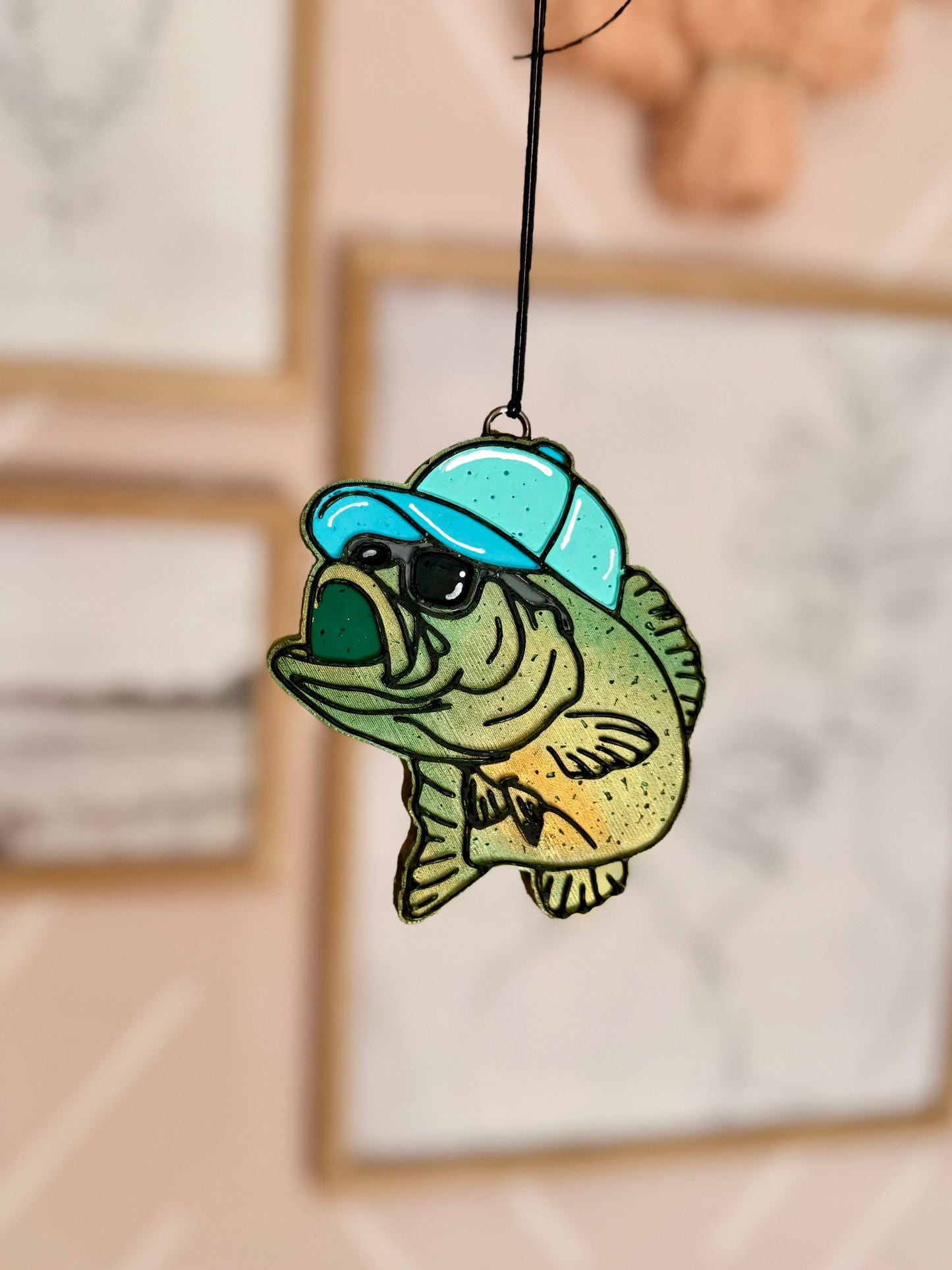 Fish with all Blue Hat- Car Freshie