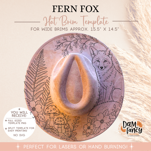 Fern Fox Wide Brim Hat template