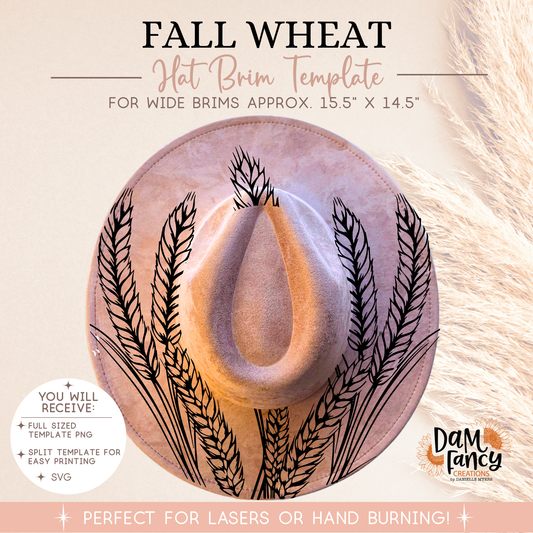 Fall Wheat Wide Brim Hat template