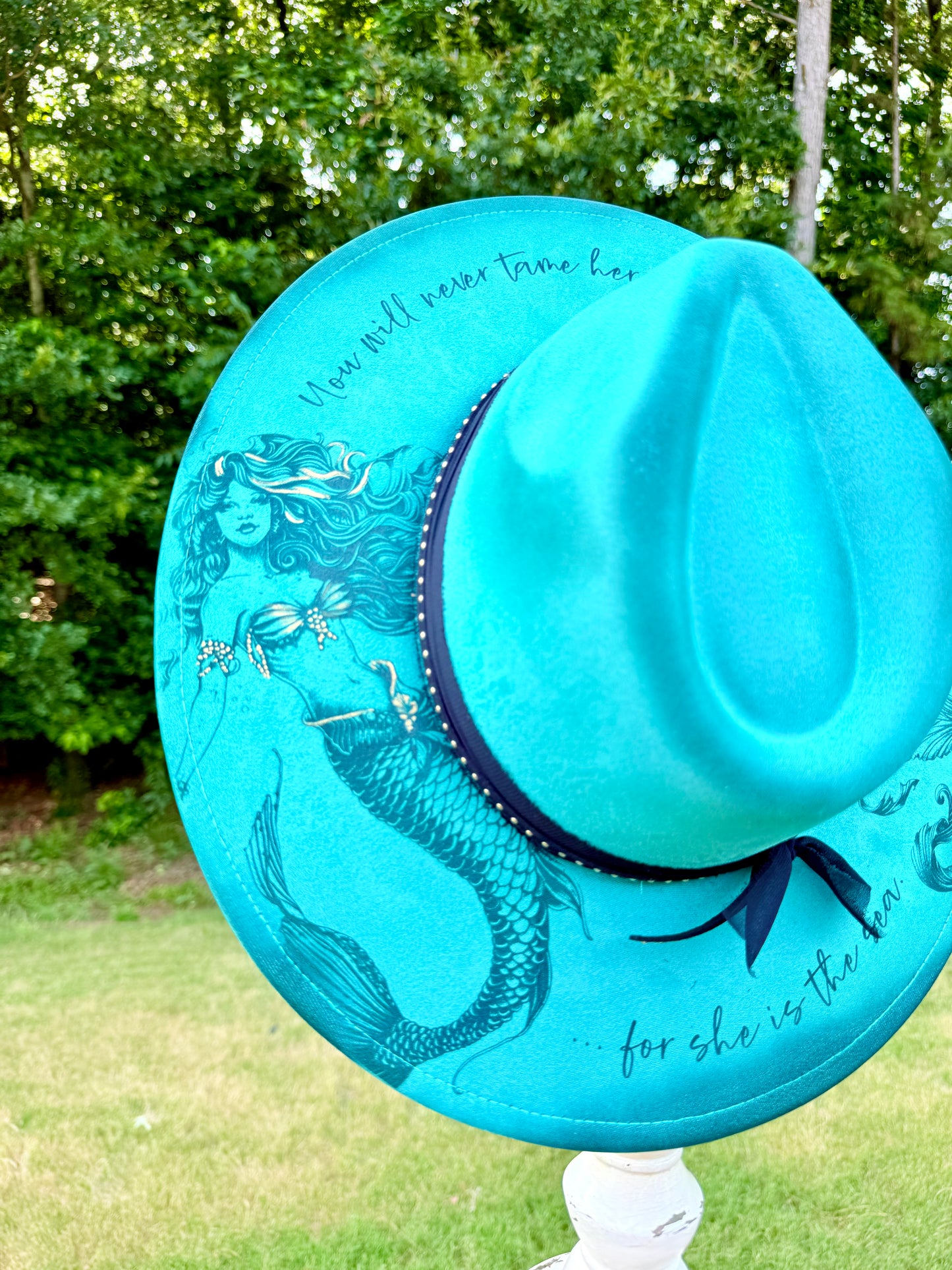 Mermaid Wide Brim- Light Teal