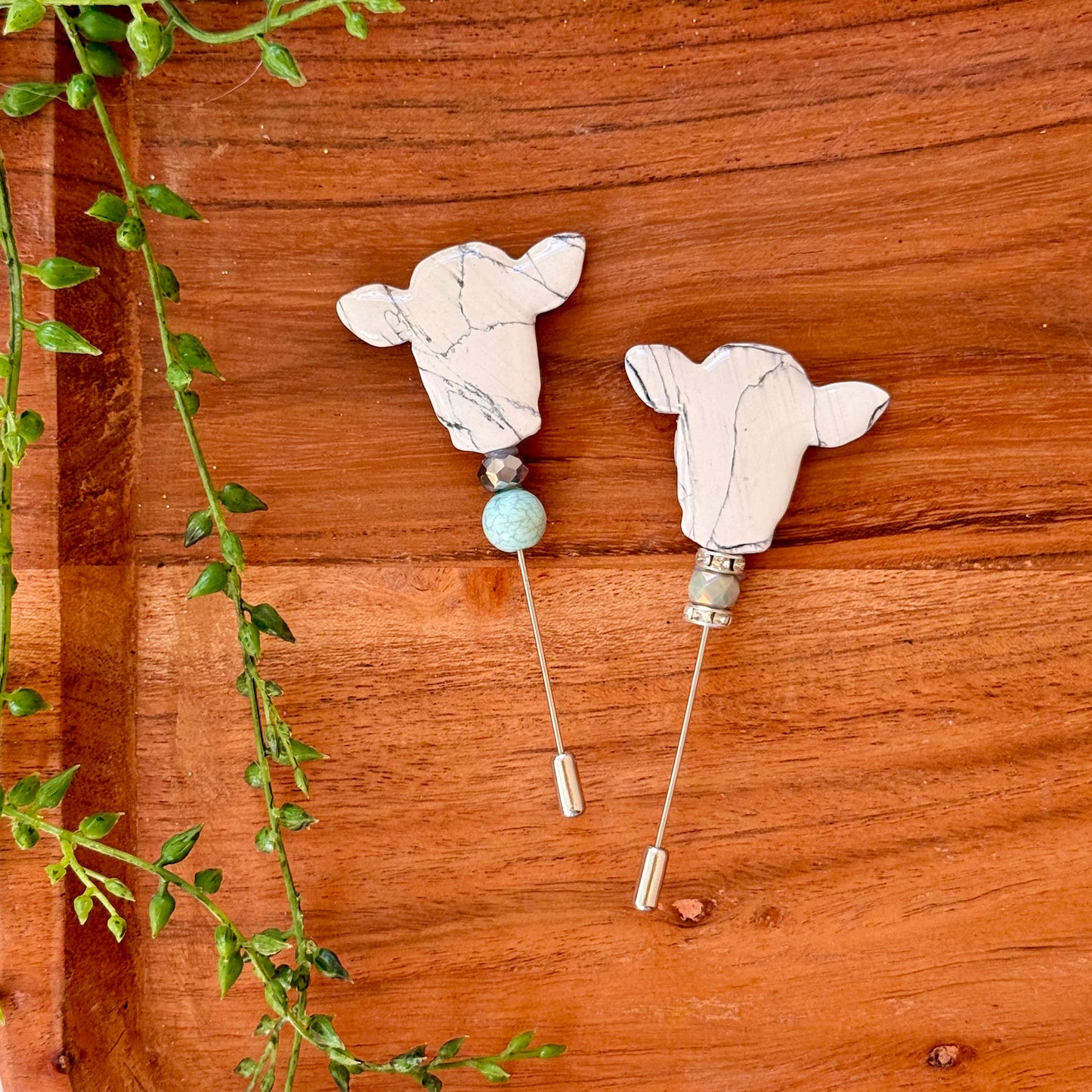 Wholesale  Howlite Style Hat Pins - 10pk