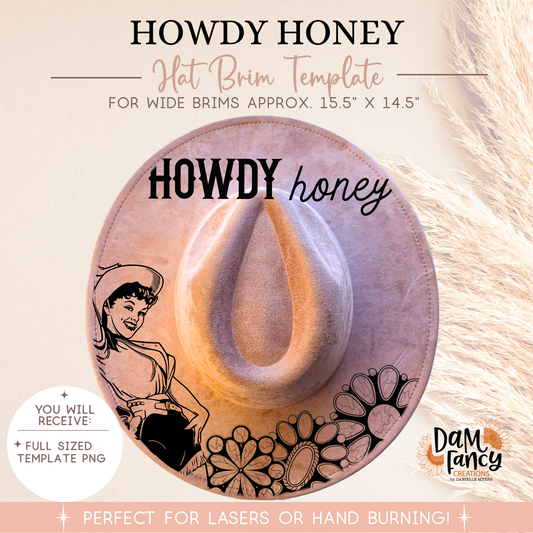 Howdy Honey hat template