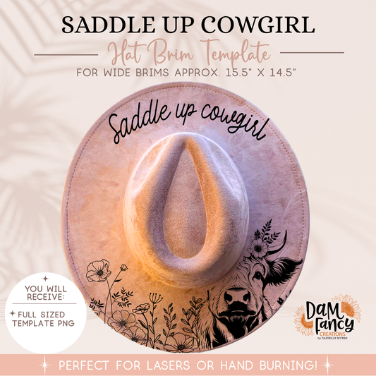 Saddle Up Cowgirl hat template