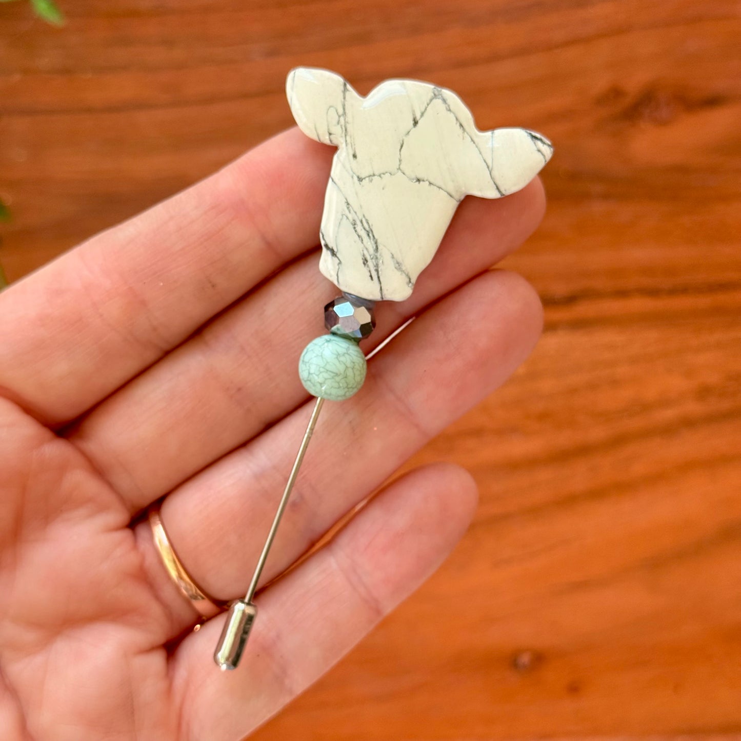 Wholesale  Howlite Style Hat Pins - 10pk