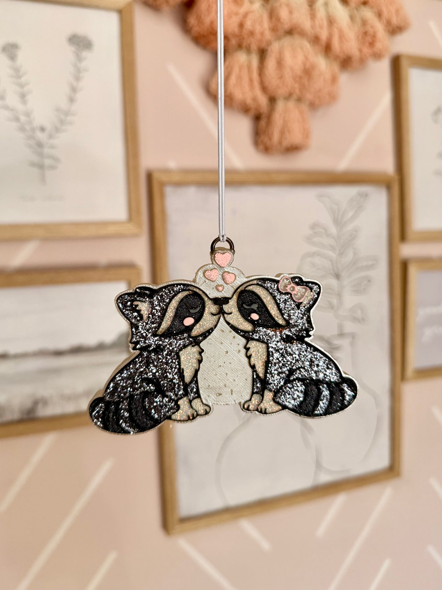 Kissing Raccoons - Car Freshie