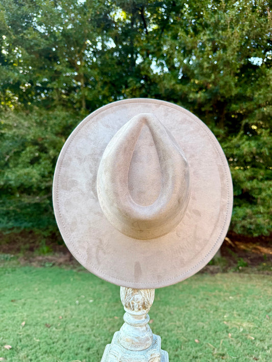 Mocha Wide Brim Polyester Hat