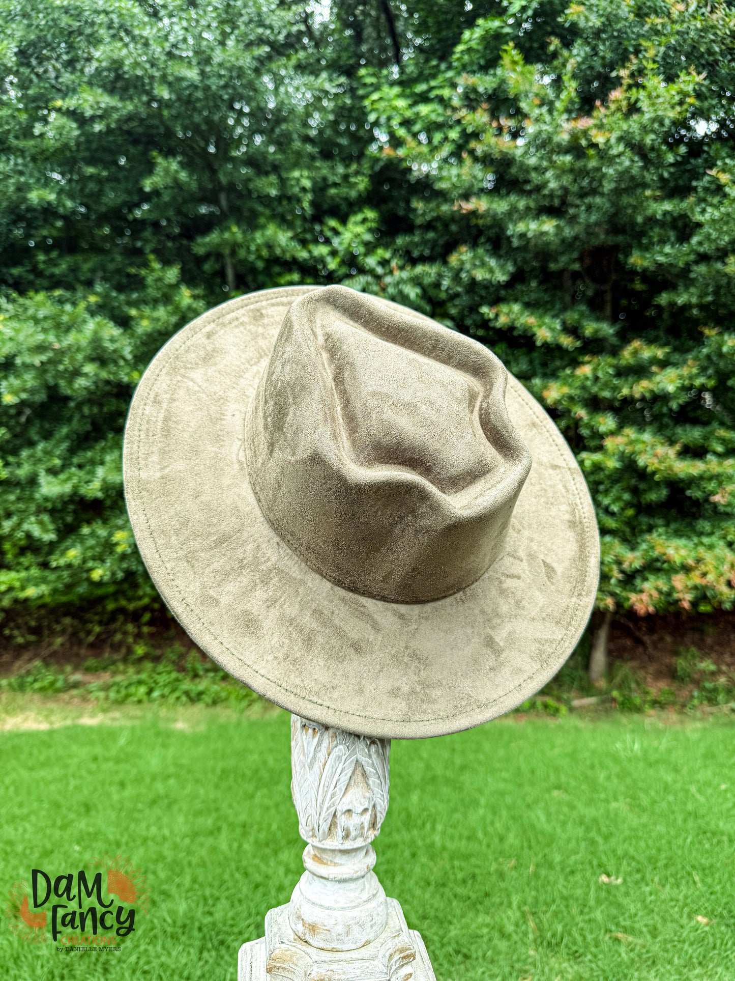 Olive Green Arrow head Wide Brim