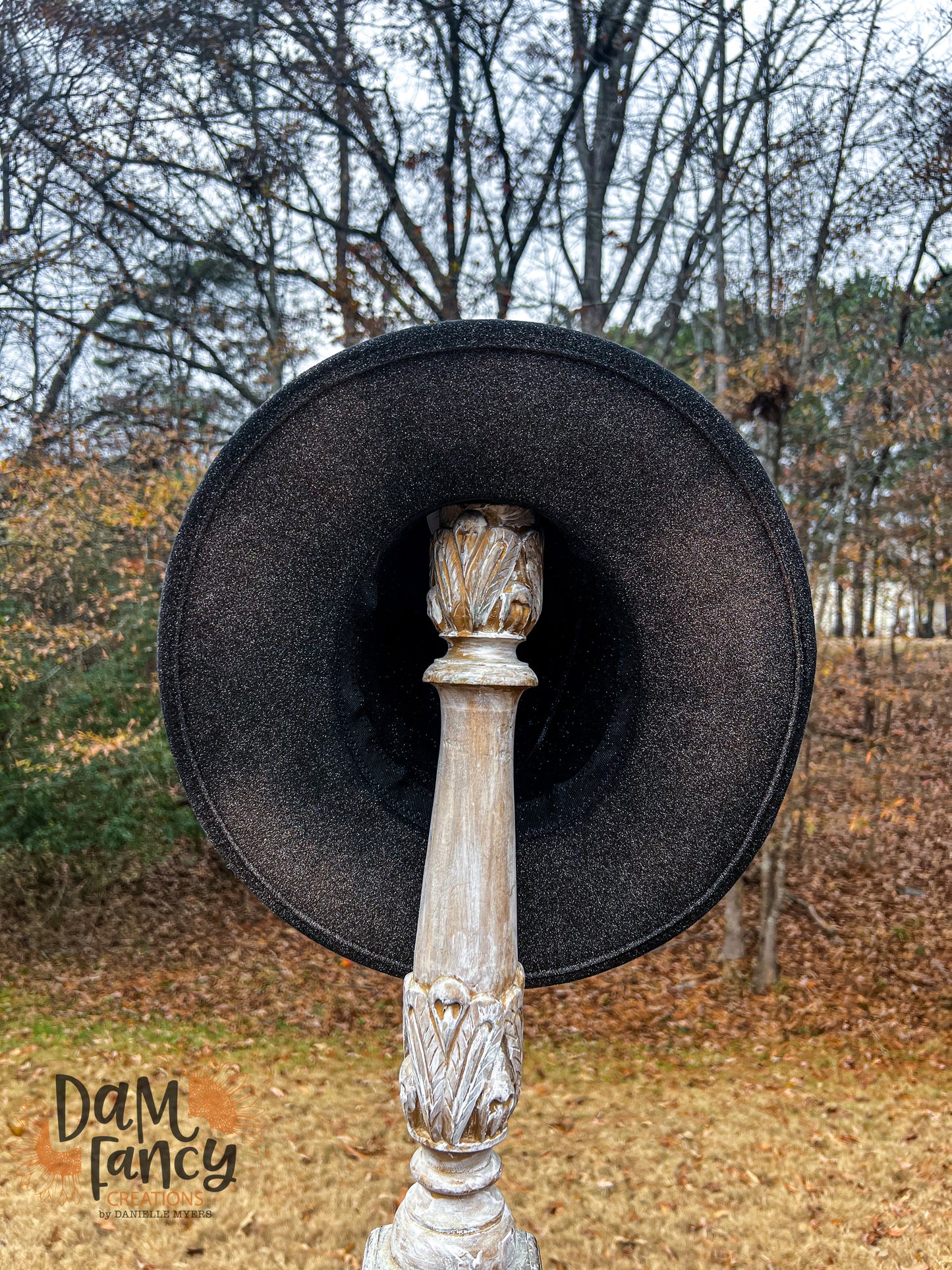 Black- Starry Night Wide Brim Hat