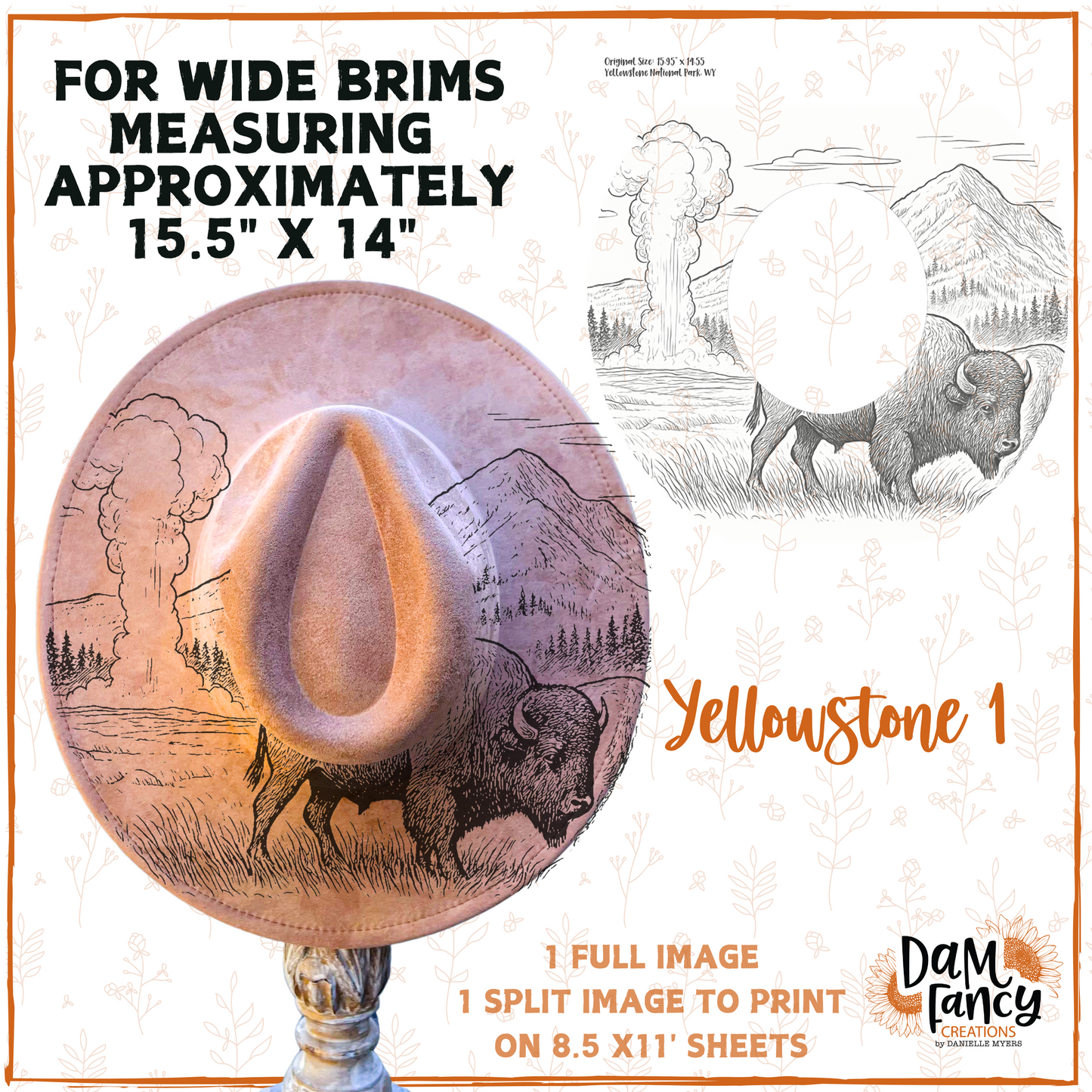 Road Trip Series - Yellowstone hat template