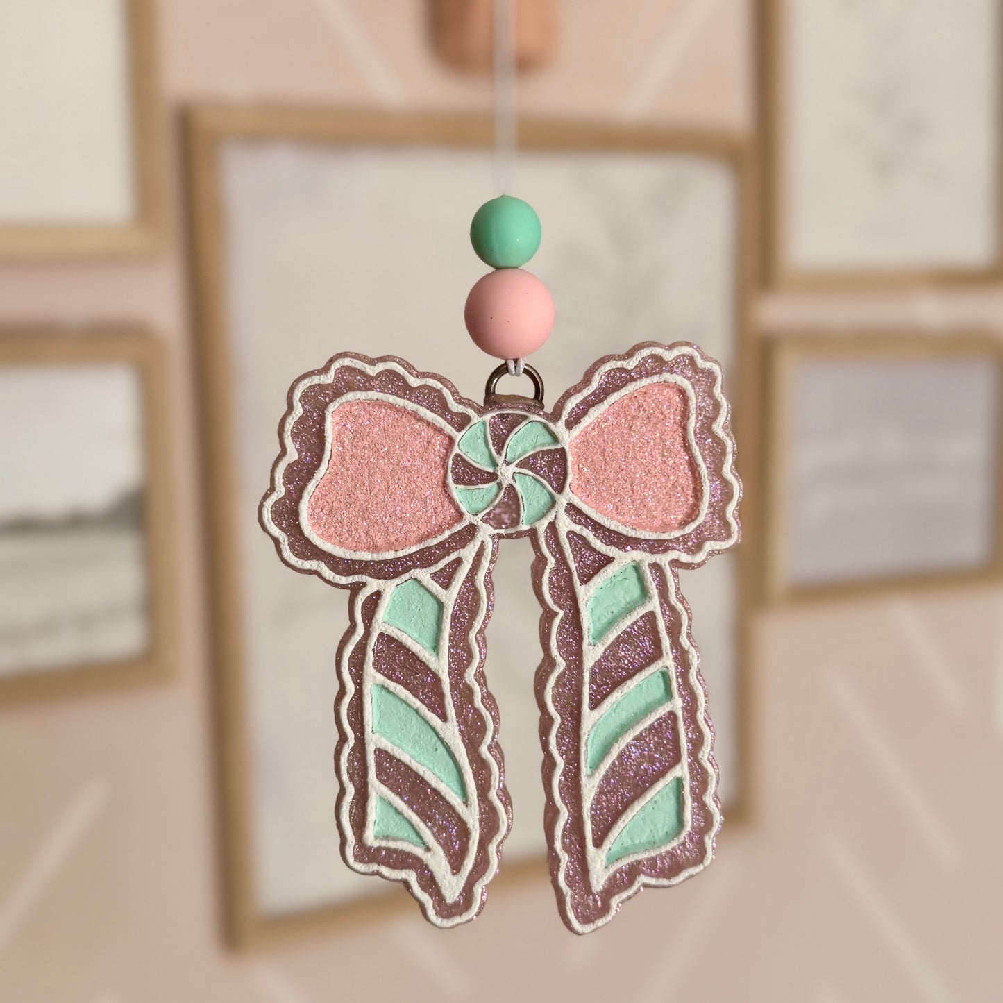 Christmas Bow Car Freshie