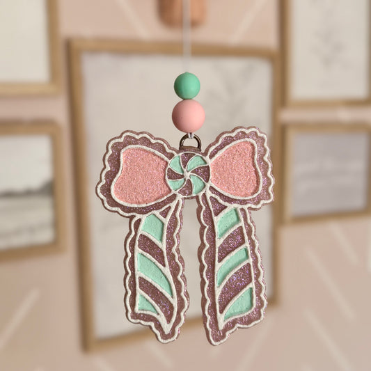 Christmas Bow Car Freshie