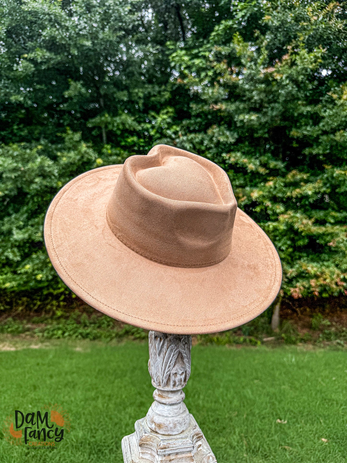 Tan Heart Wide Brim