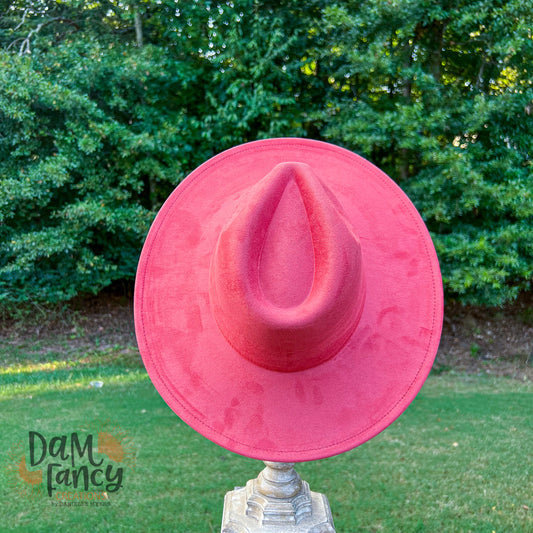 Rust Wide Brim Polyester Hat