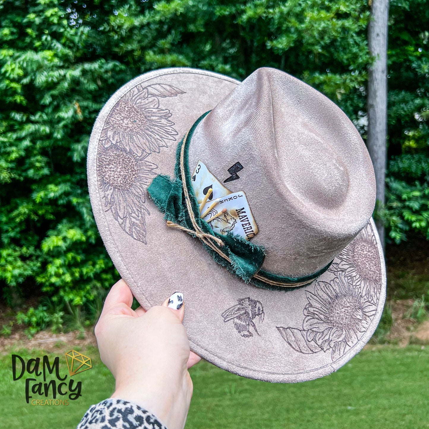 Summer sunflowers wide brim hat