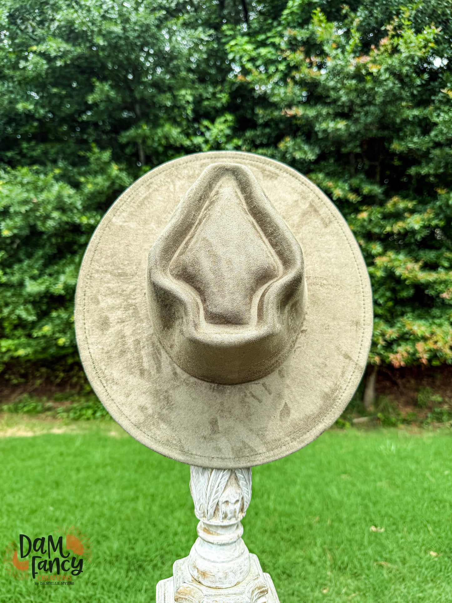 Olive Green Arrow head Wide Brim