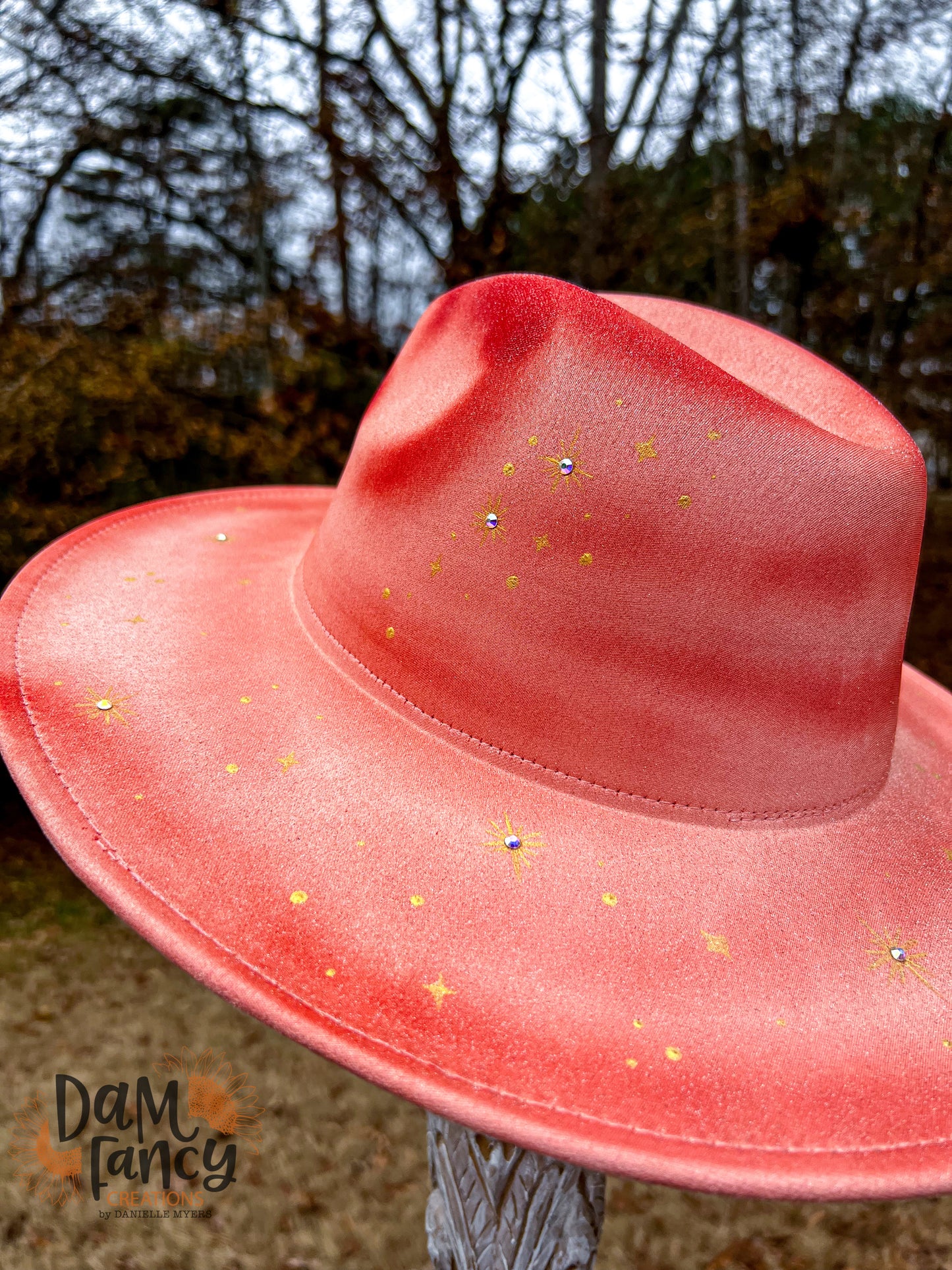 Coral - Starry Night Wide Brim Hat