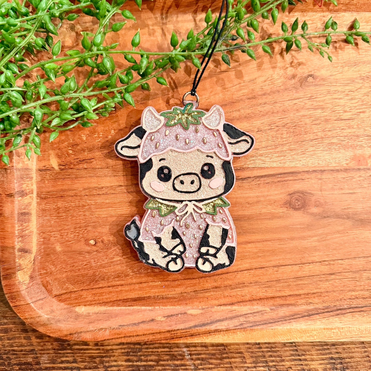 Strawberry Cow- Car Freshie