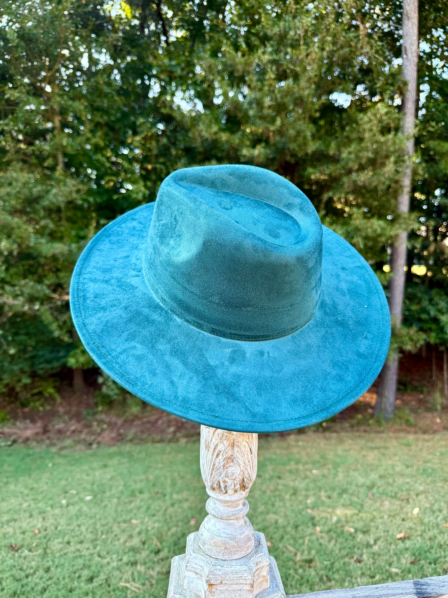 Hunter/ Emerald Green Wide Brim Polyester Hat