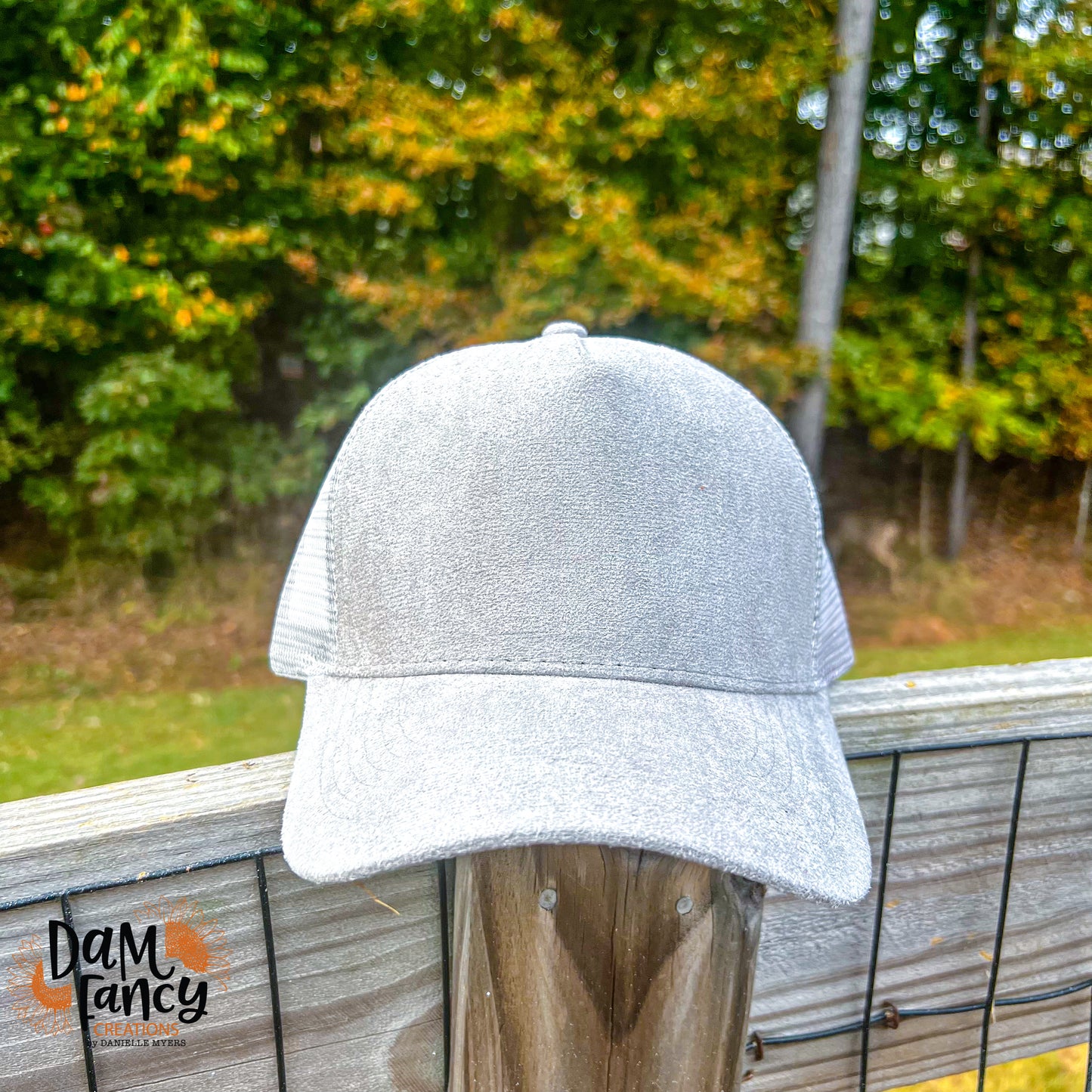 Gray Mesh Back Trucker Hat