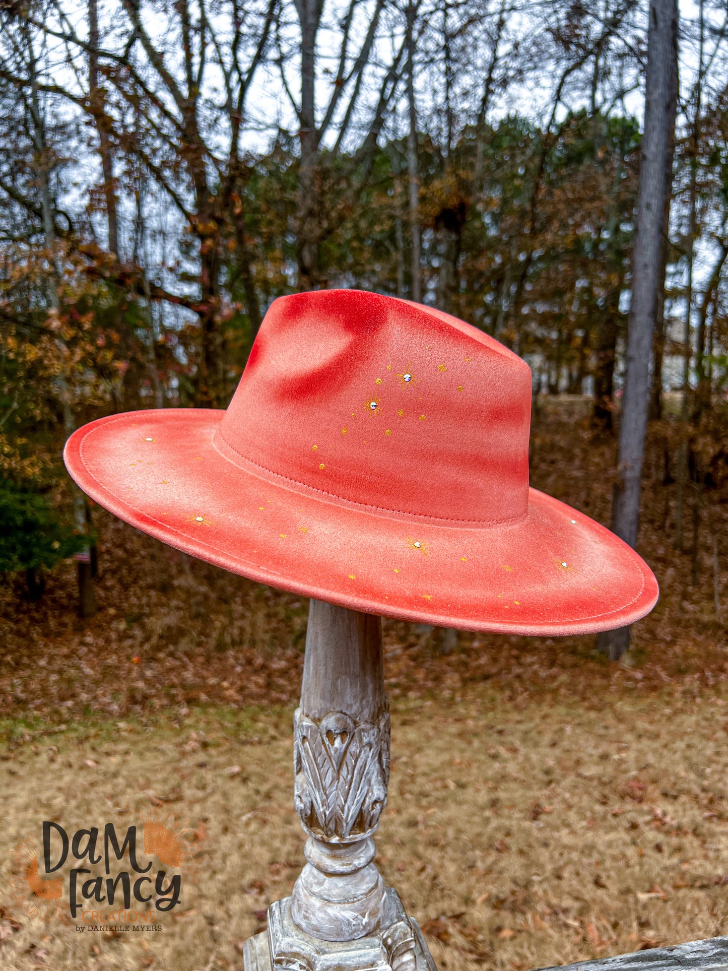 Coral - Starry Night Wide Brim Hat