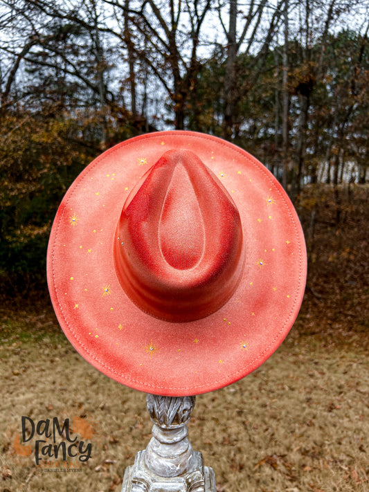 Coral - Starry Night Wide Brim Hat