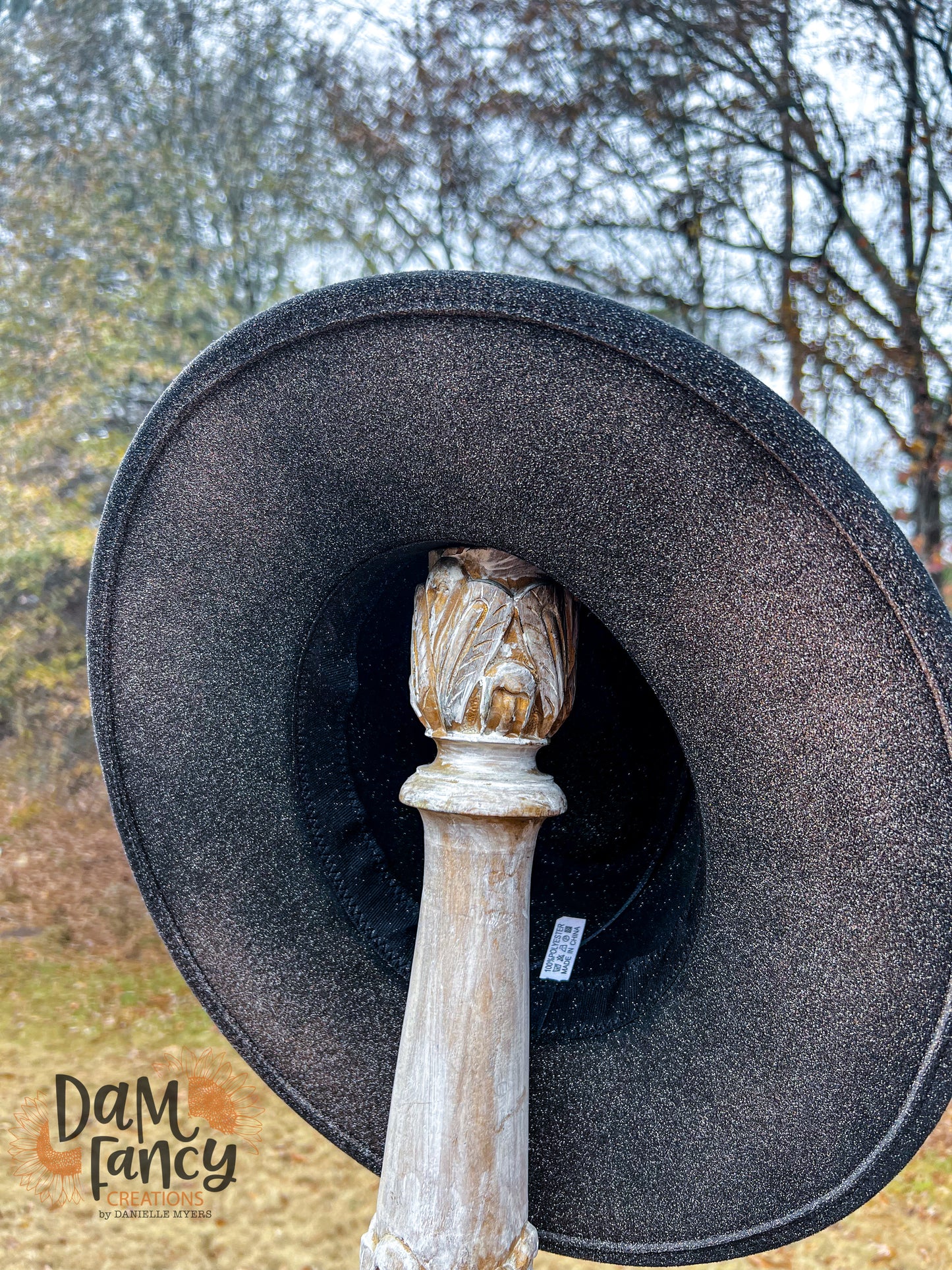 Black- Starry Night Wide Brim Hat