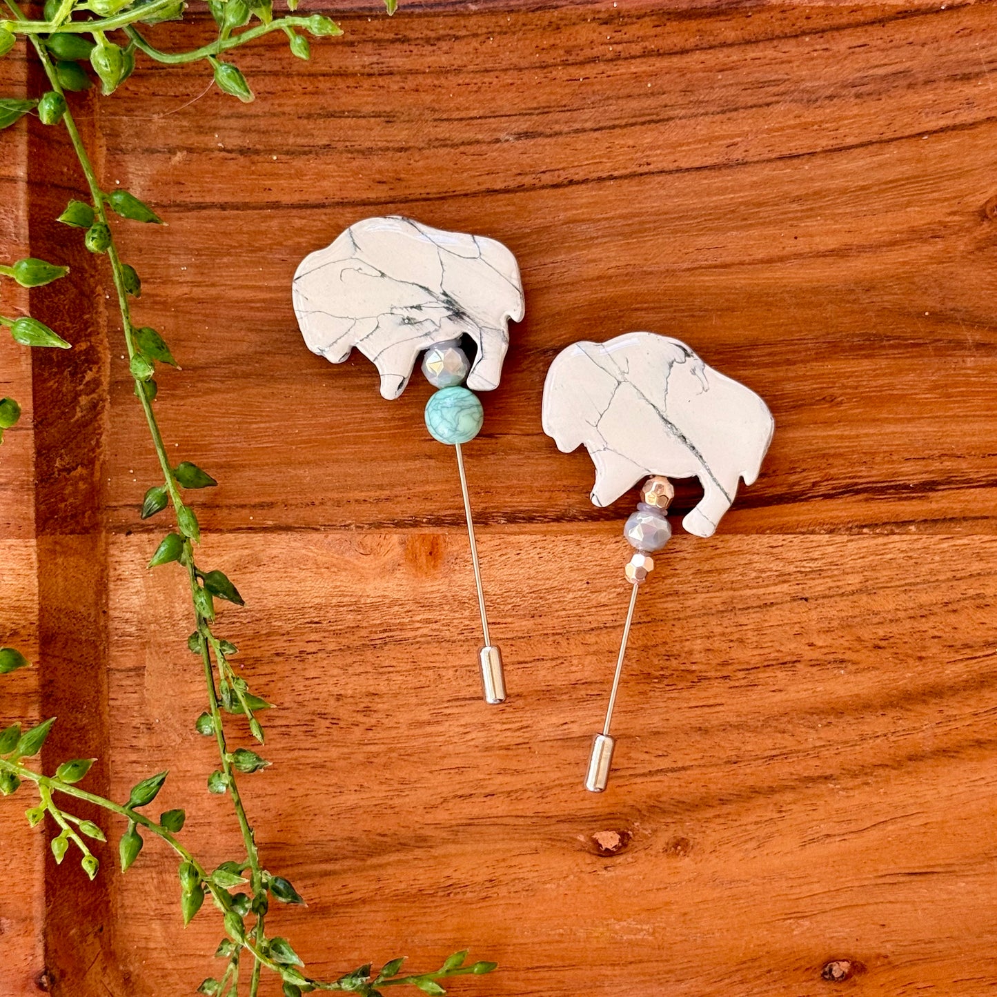 Wholesale  Howlite Style Hat Pins - 10pk