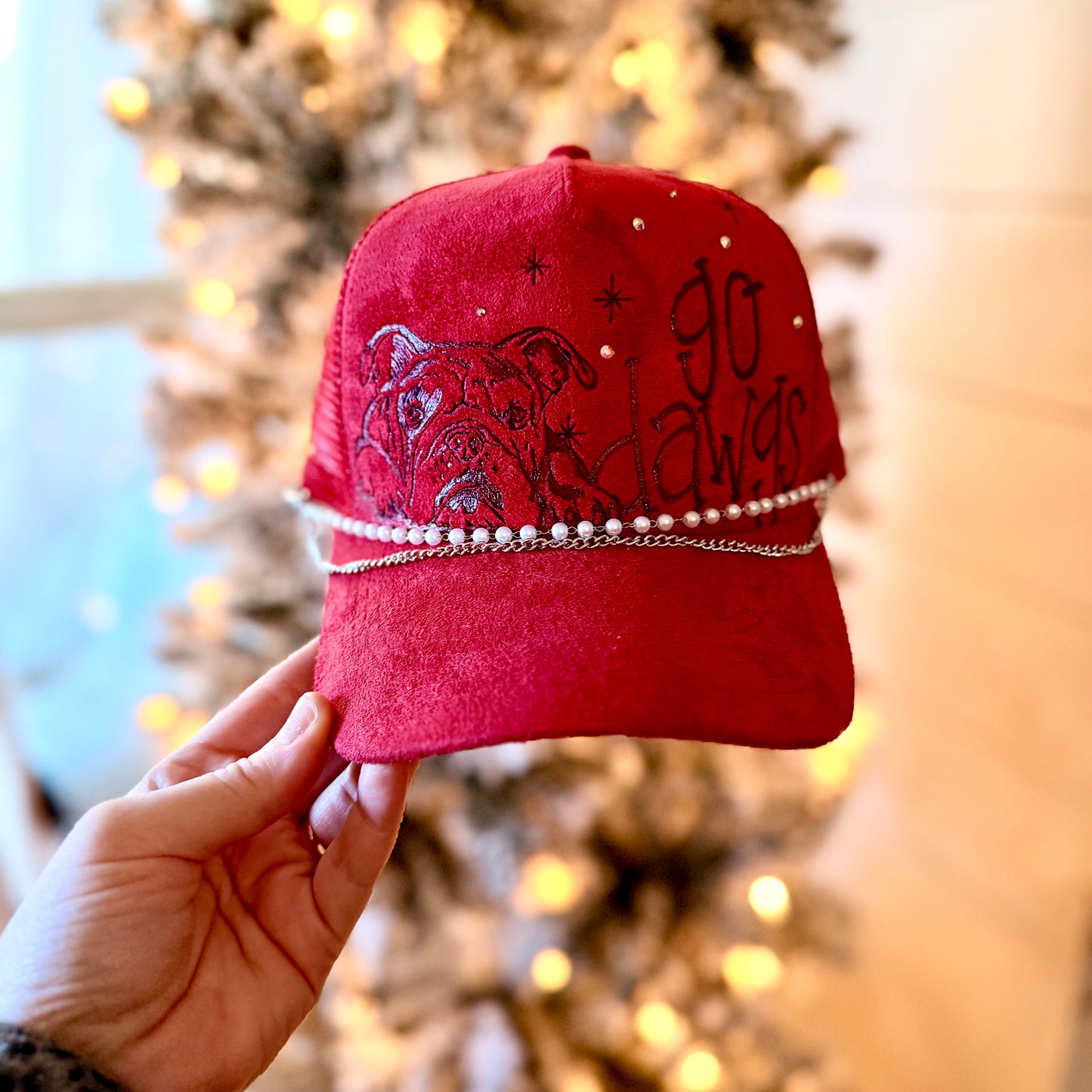 Red Go Dawgs trucker hat