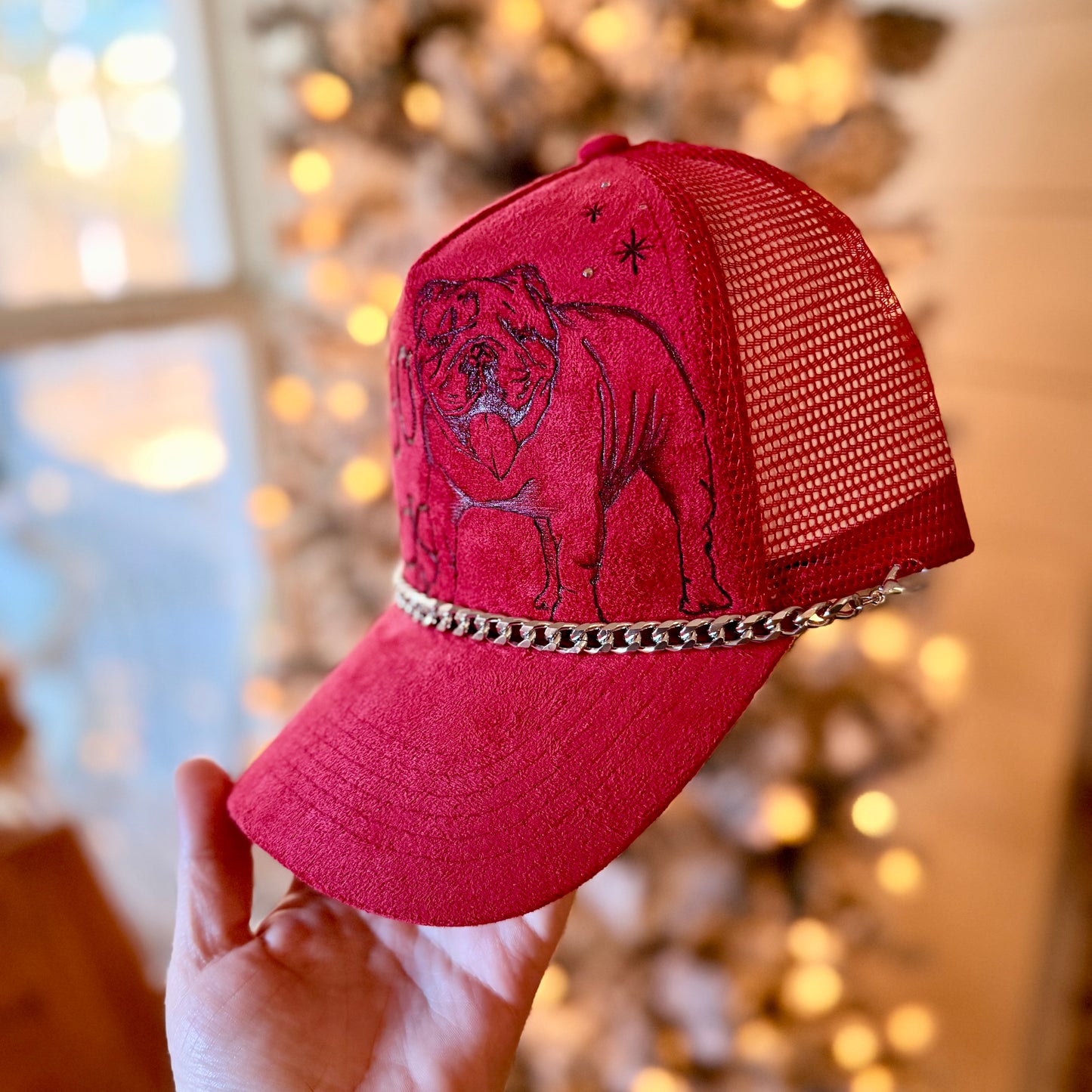 Red Let’s  Go Dawgs trucker hat