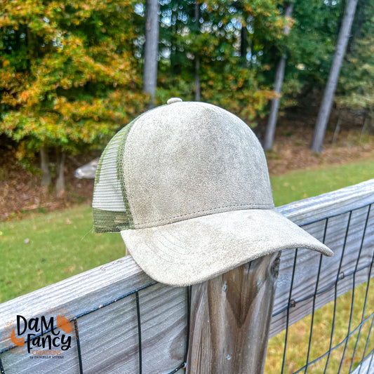 Olive Mesh Back Trucker Hat