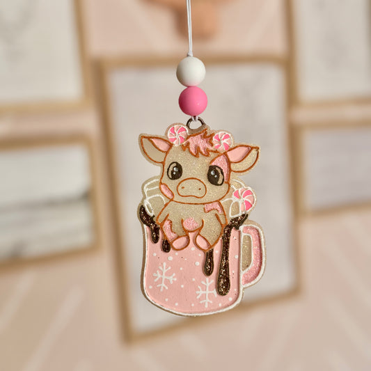 Peppermint Cow Car Freshie