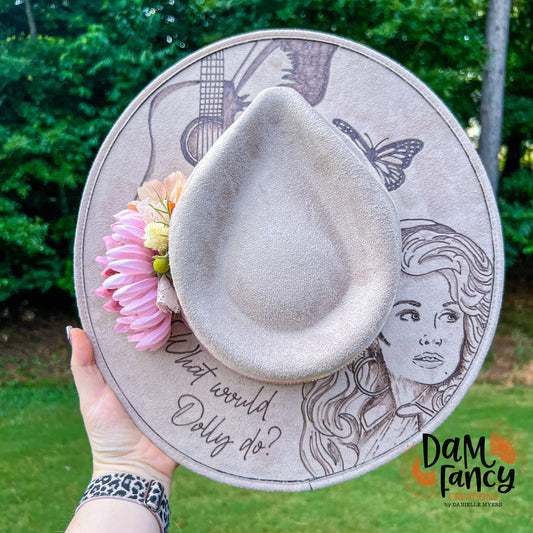 What Would Dolly Do Wide Brim Hat