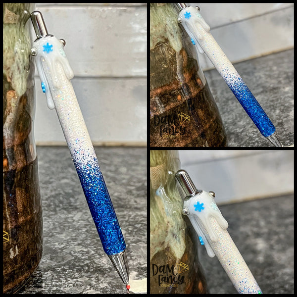 Blue & White Ombre Pen