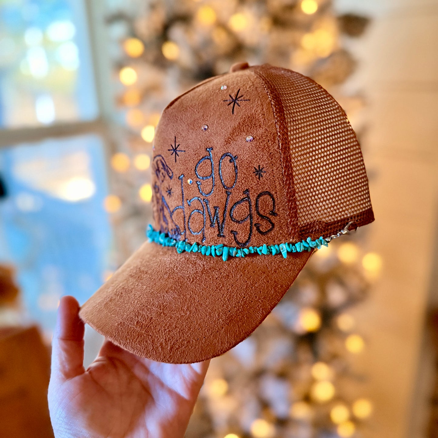 Tan Go Dawgs trucker hat